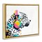 Stupell Industries Leopard On Air Headphones Floating Frame, design by Svetlana Aleynikova